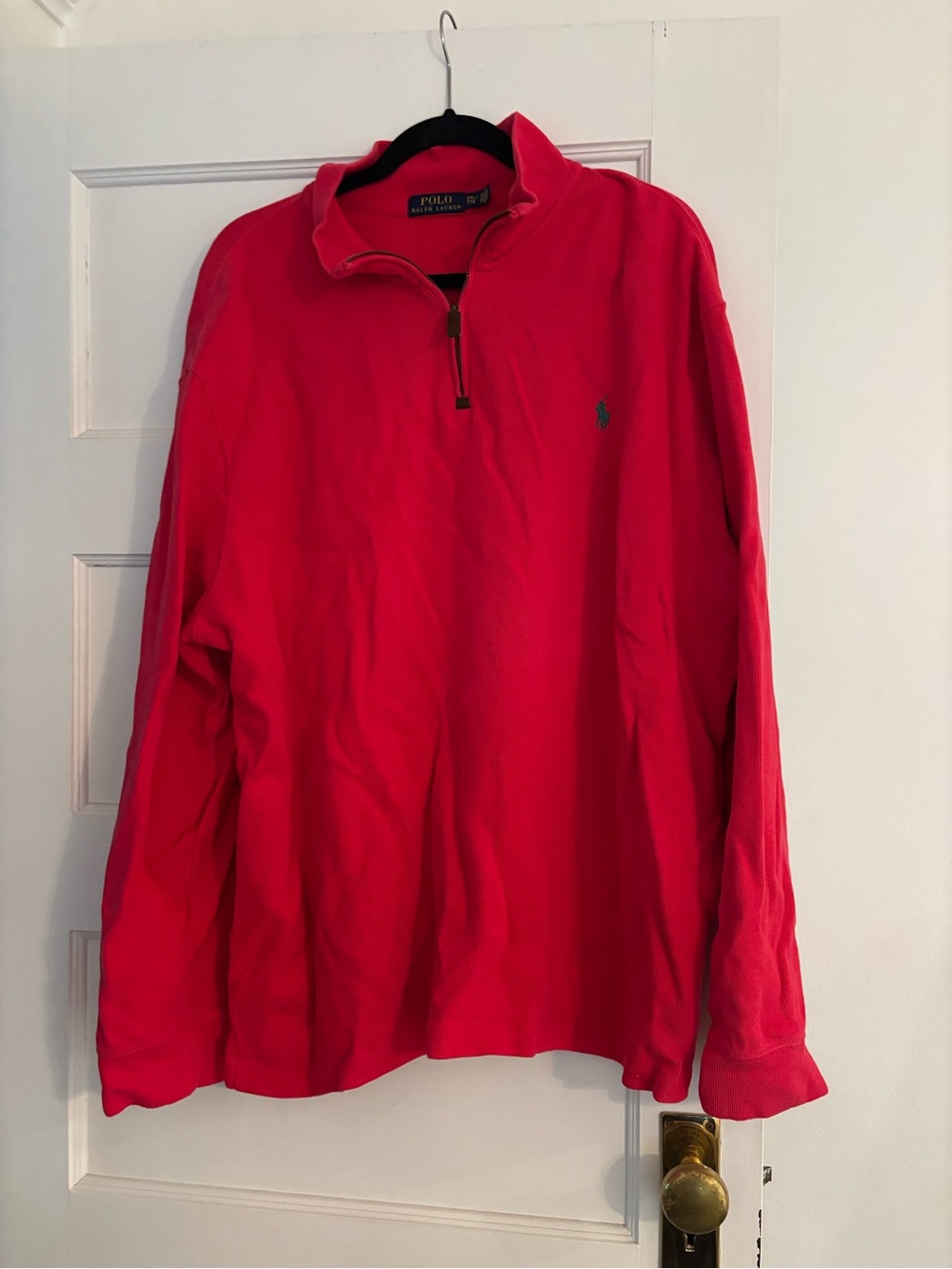 Polo by Ralph Lauren Bright Red Quarter-Zip Pullover